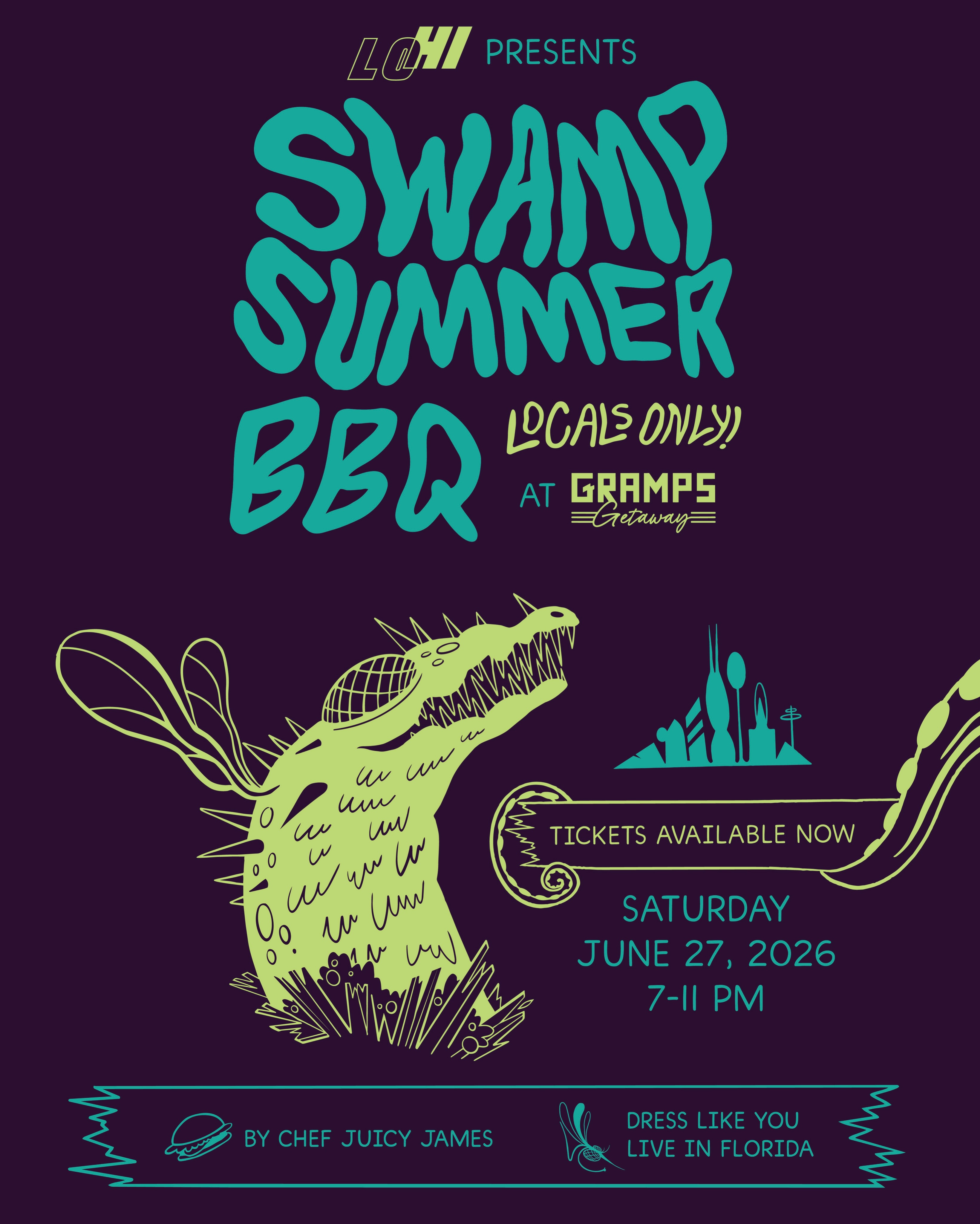 Flyer for Swamp Summer BBQ