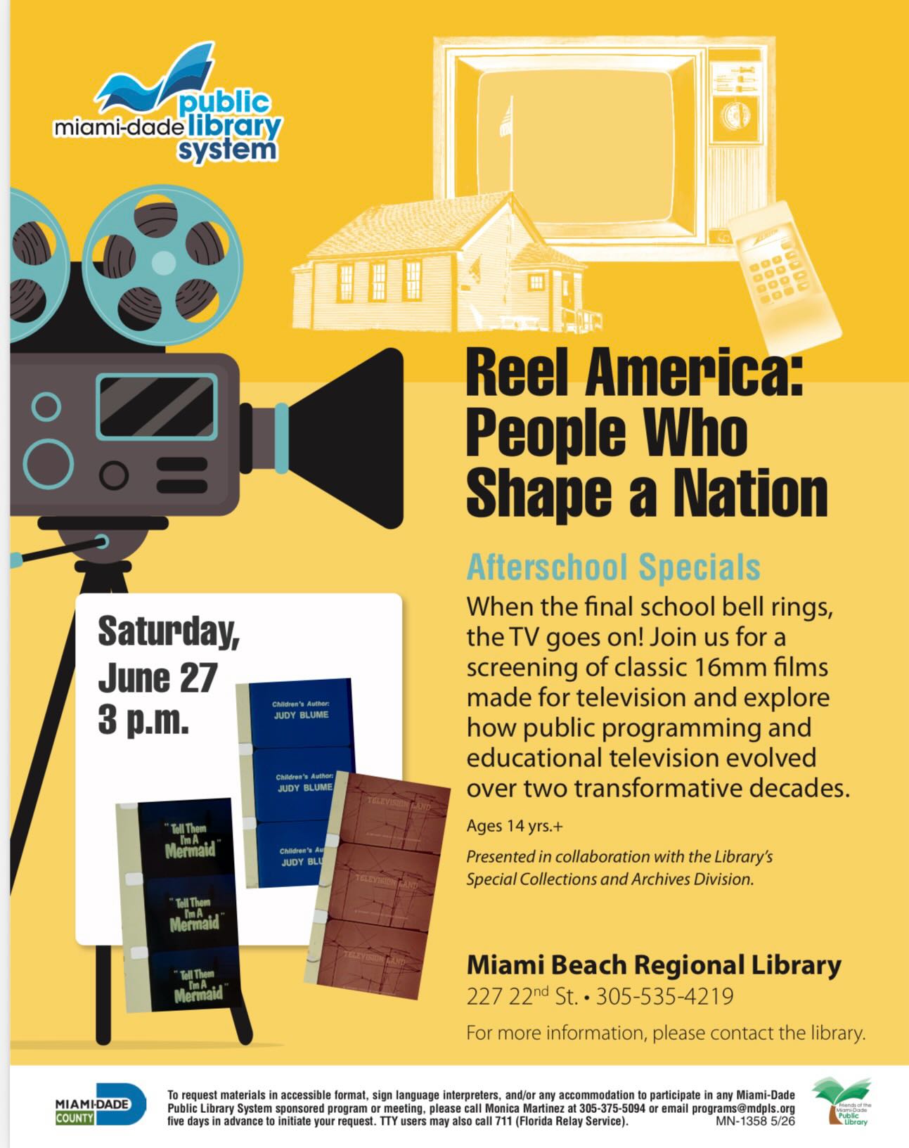 Flyer for Reel America: After School Specials