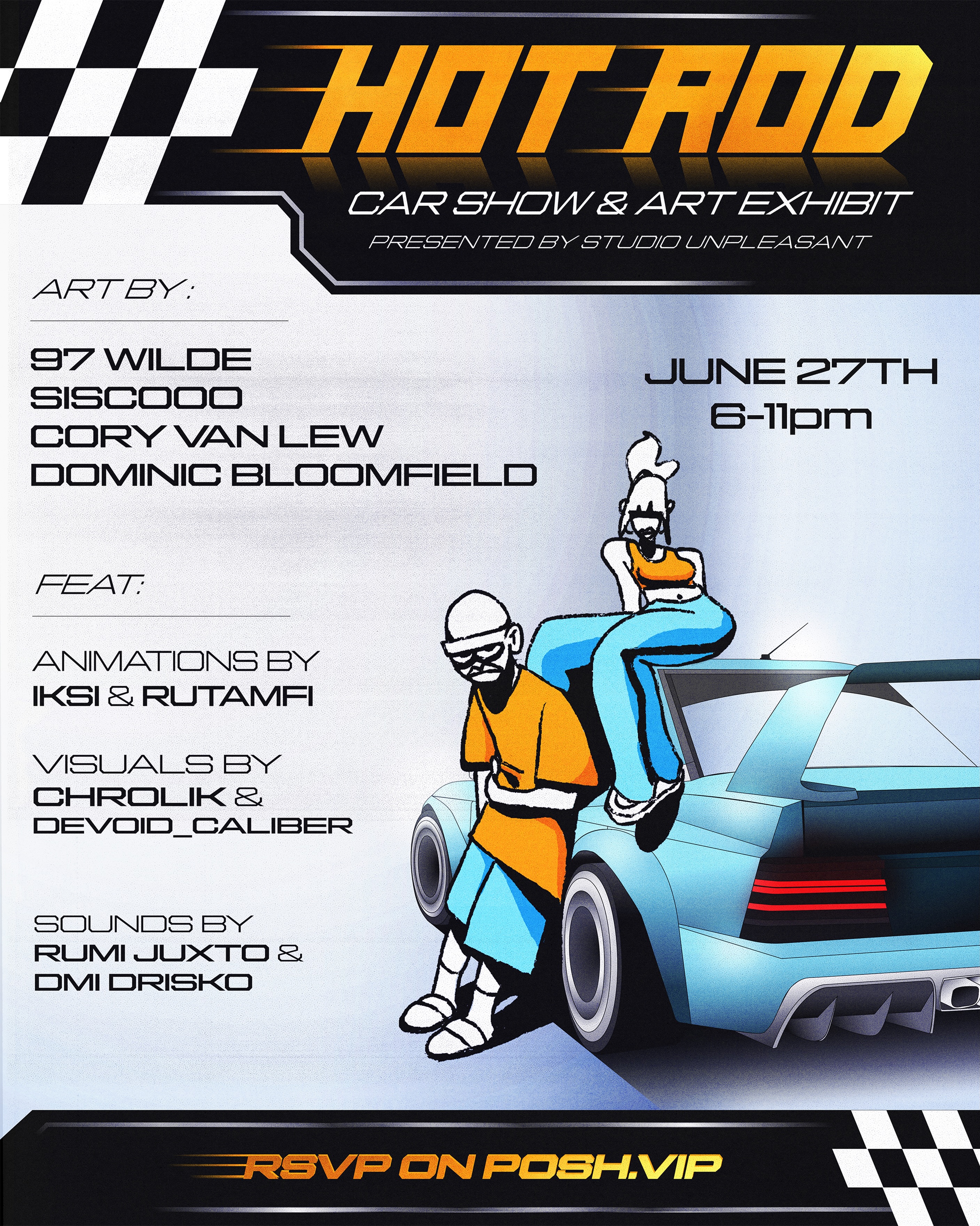 Flyer for HOT ROD: Car Show & Art Exhibit