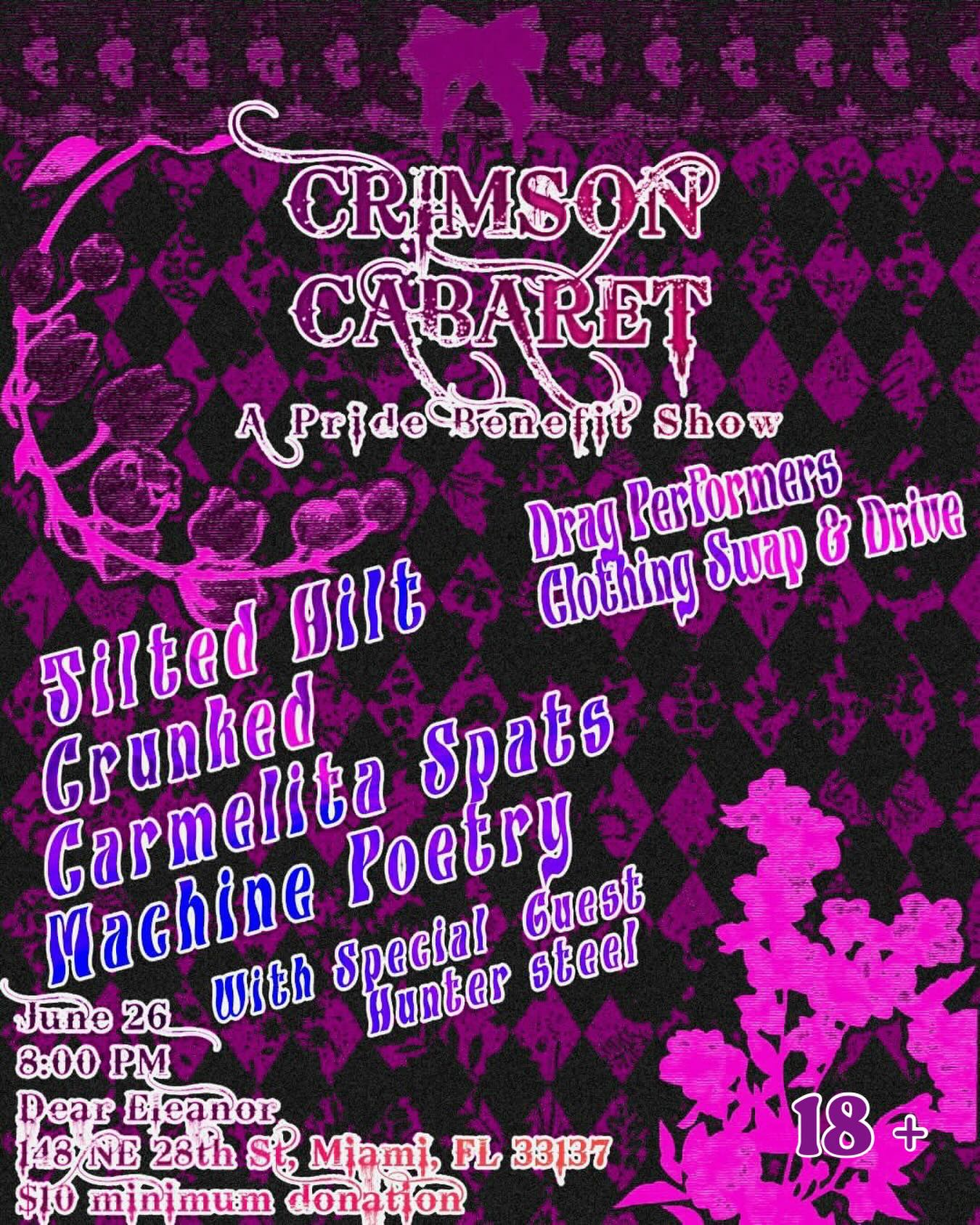 Flyer for Crimson Cabaret