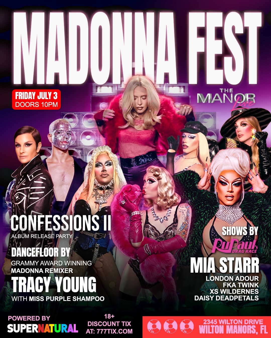 Flyer for Madonna Fest