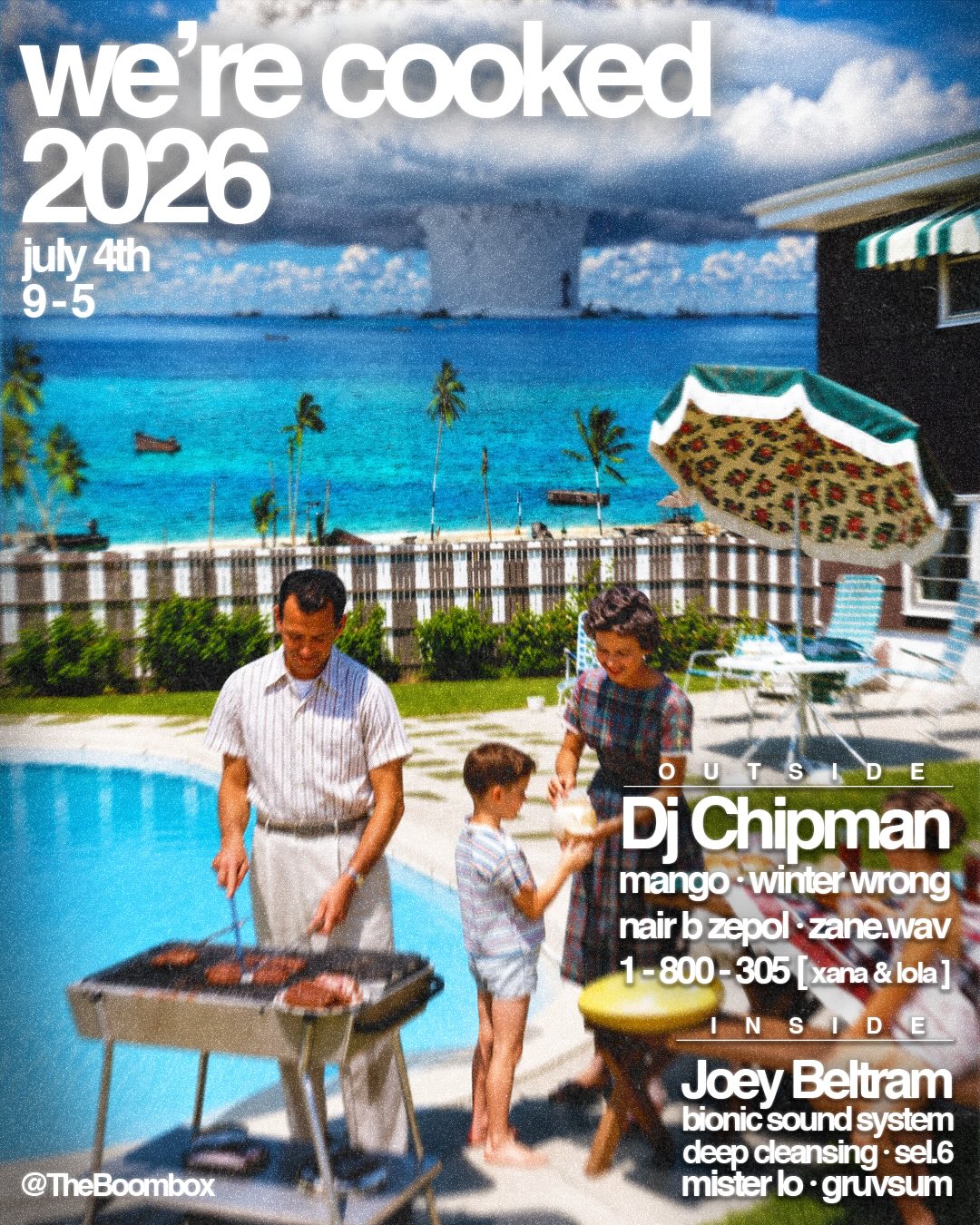 Flyer for We're Cooked 2026