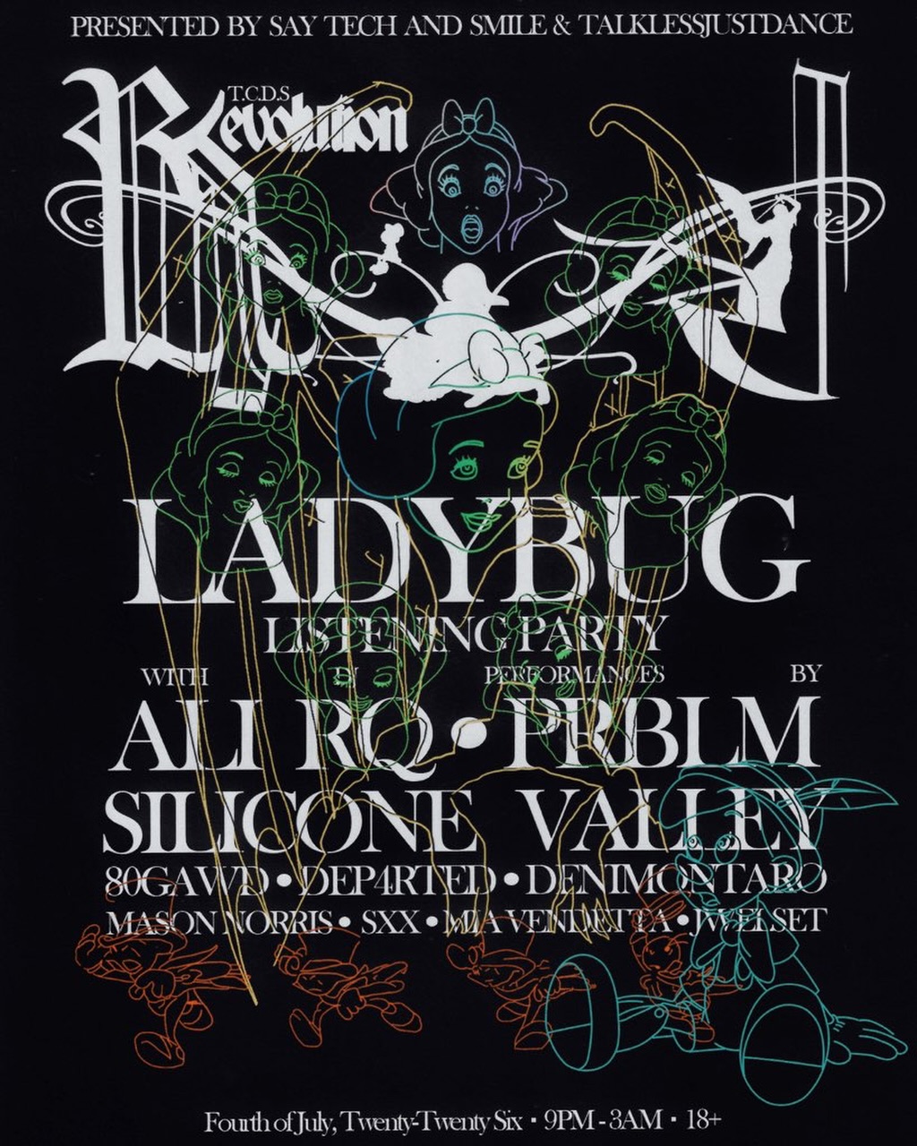 Flyer for LADYBUG Listening Party