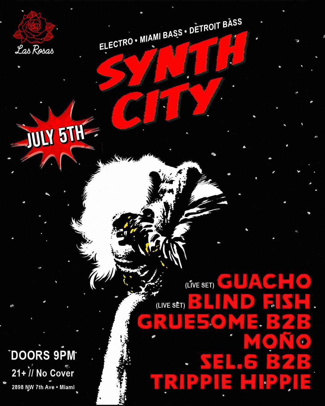 Flyer for SYNTH CITY