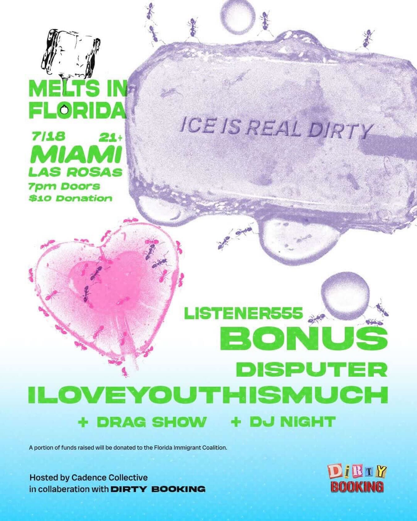 Flyer for ICE MELTS IN FLORIDA