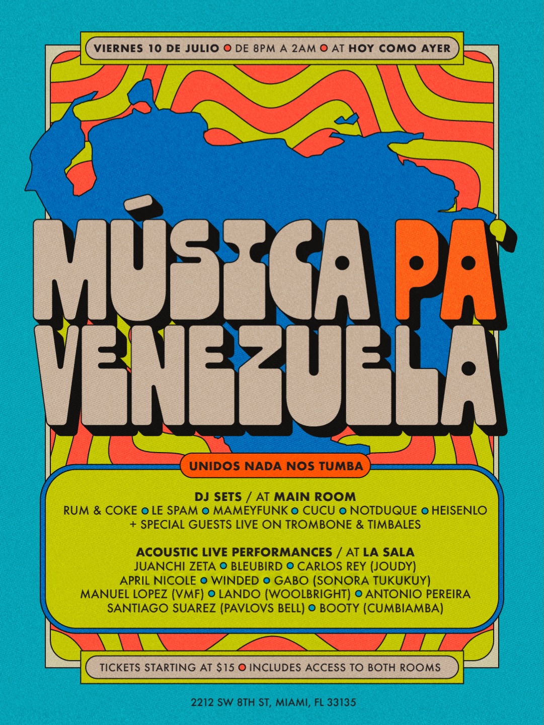 Flyer for MÚSICA PA VENEZUELA