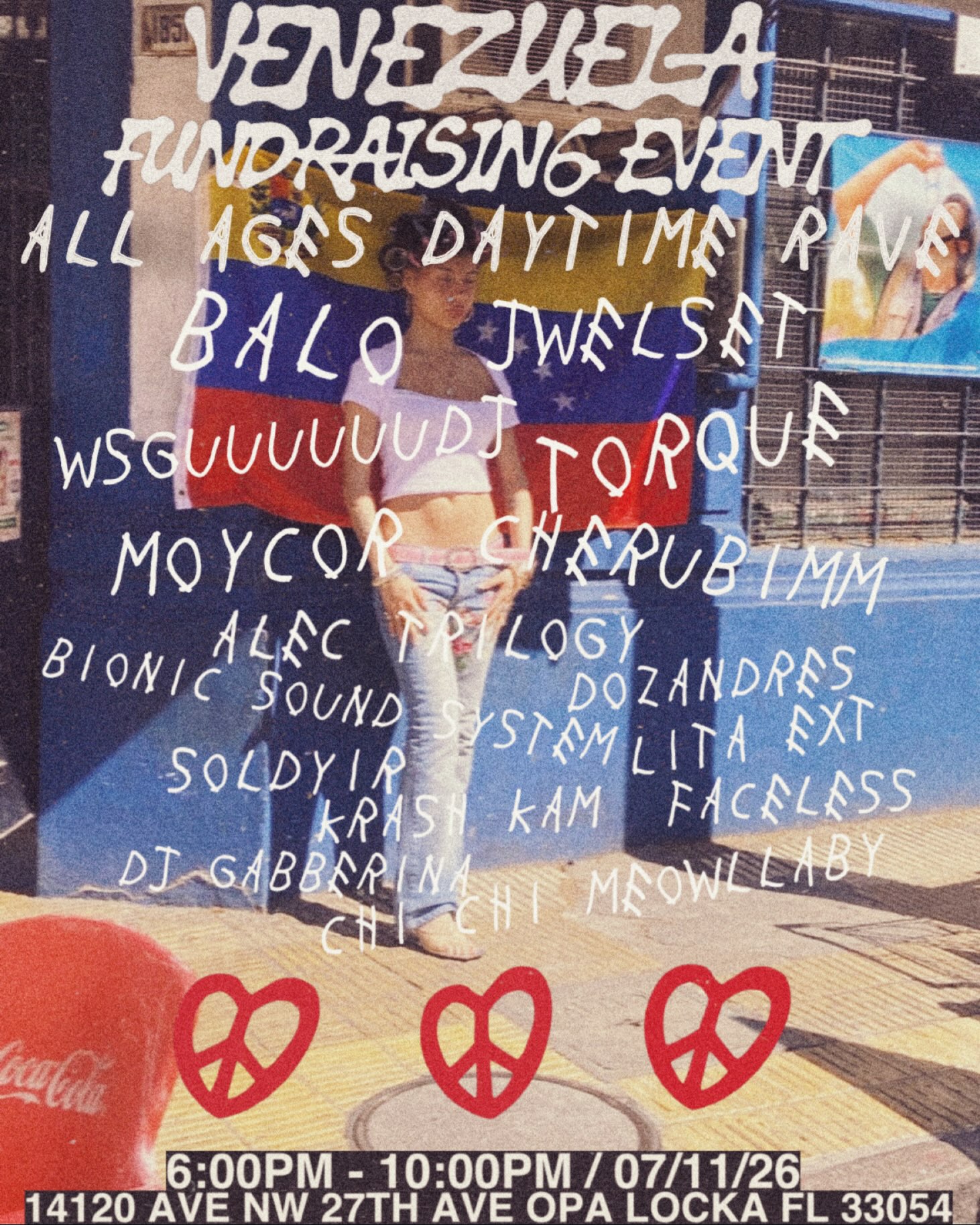 Flyer for daytime rave for venezuela 🇻🇪