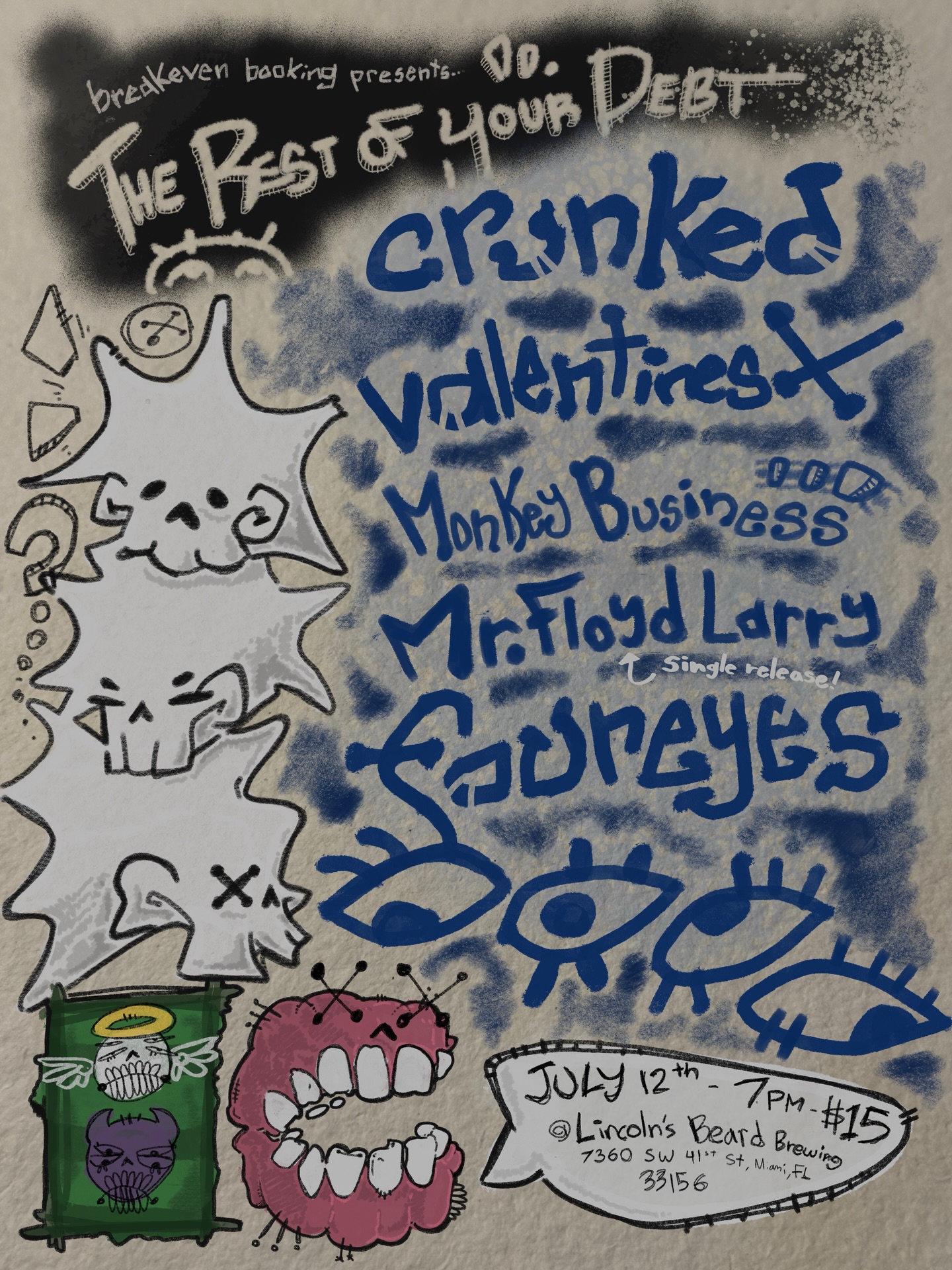 Flyer for Mr Floyd Larry + Four Eyes +
