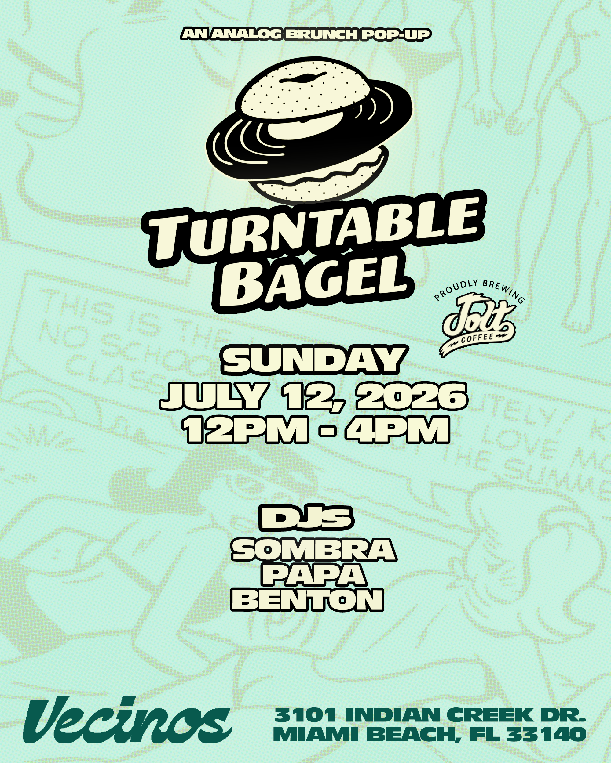 Flyer for Turntable Bagel