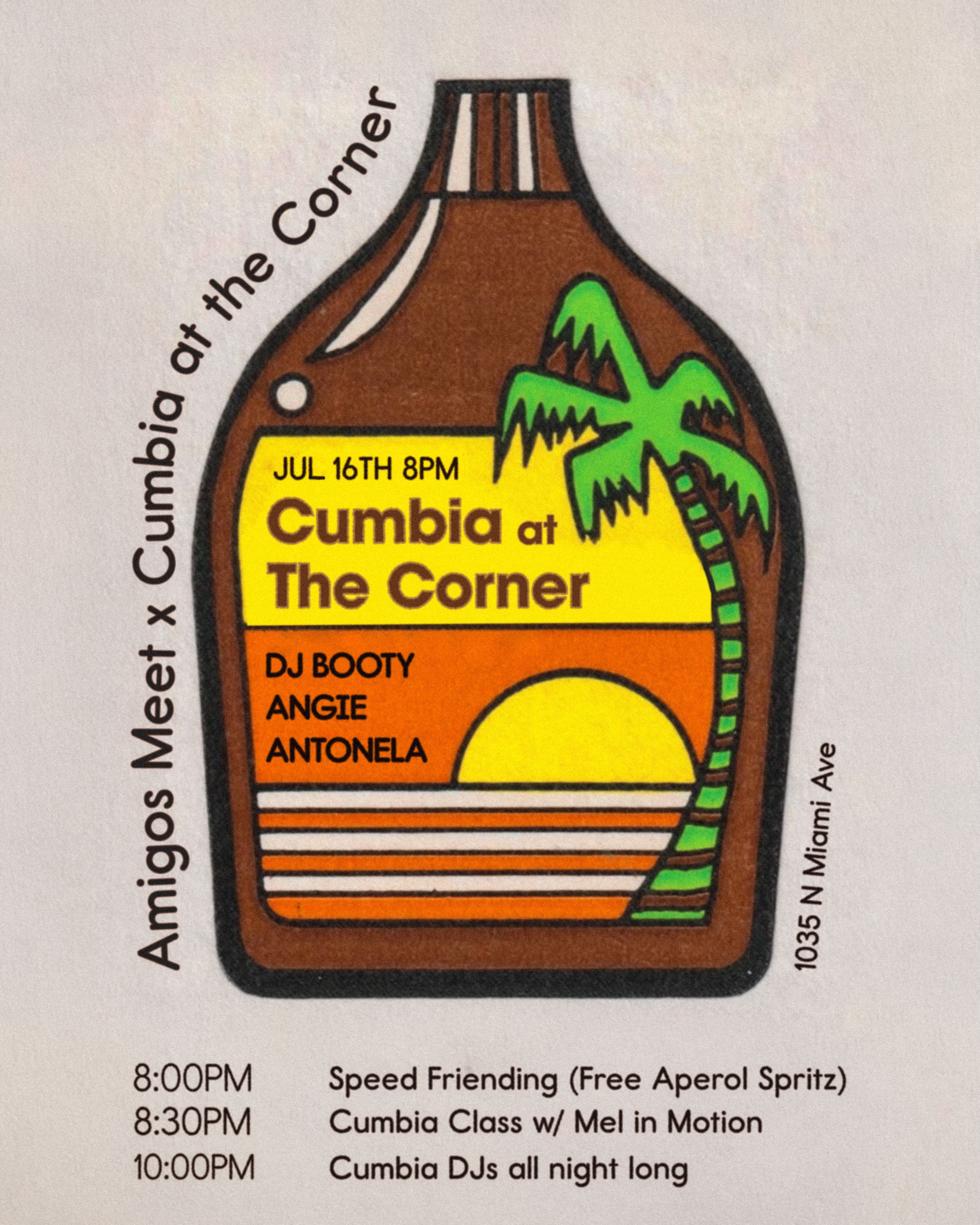 Flyer for Cumbia at The Corner
