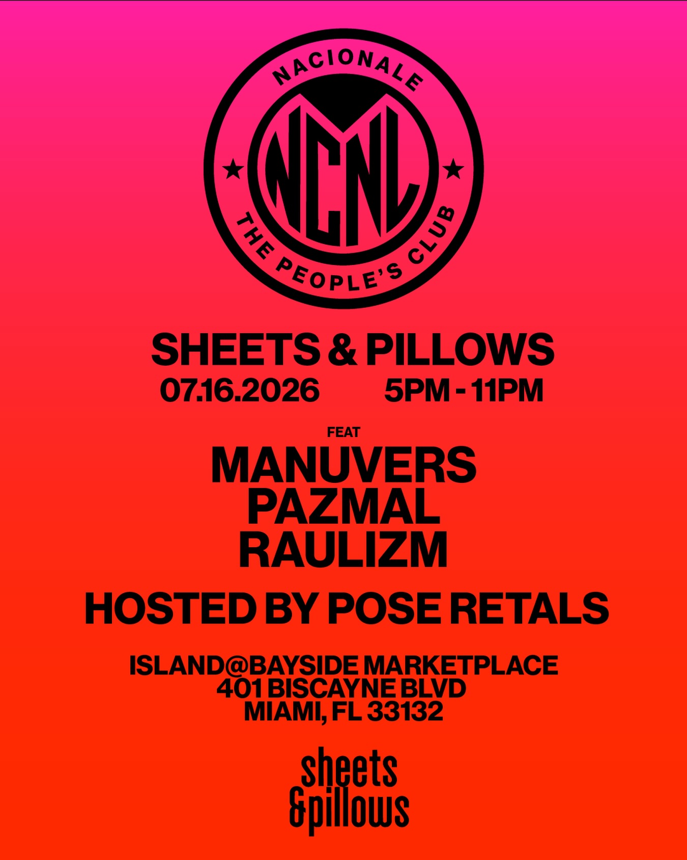 Flyer for Sheets & Pillows