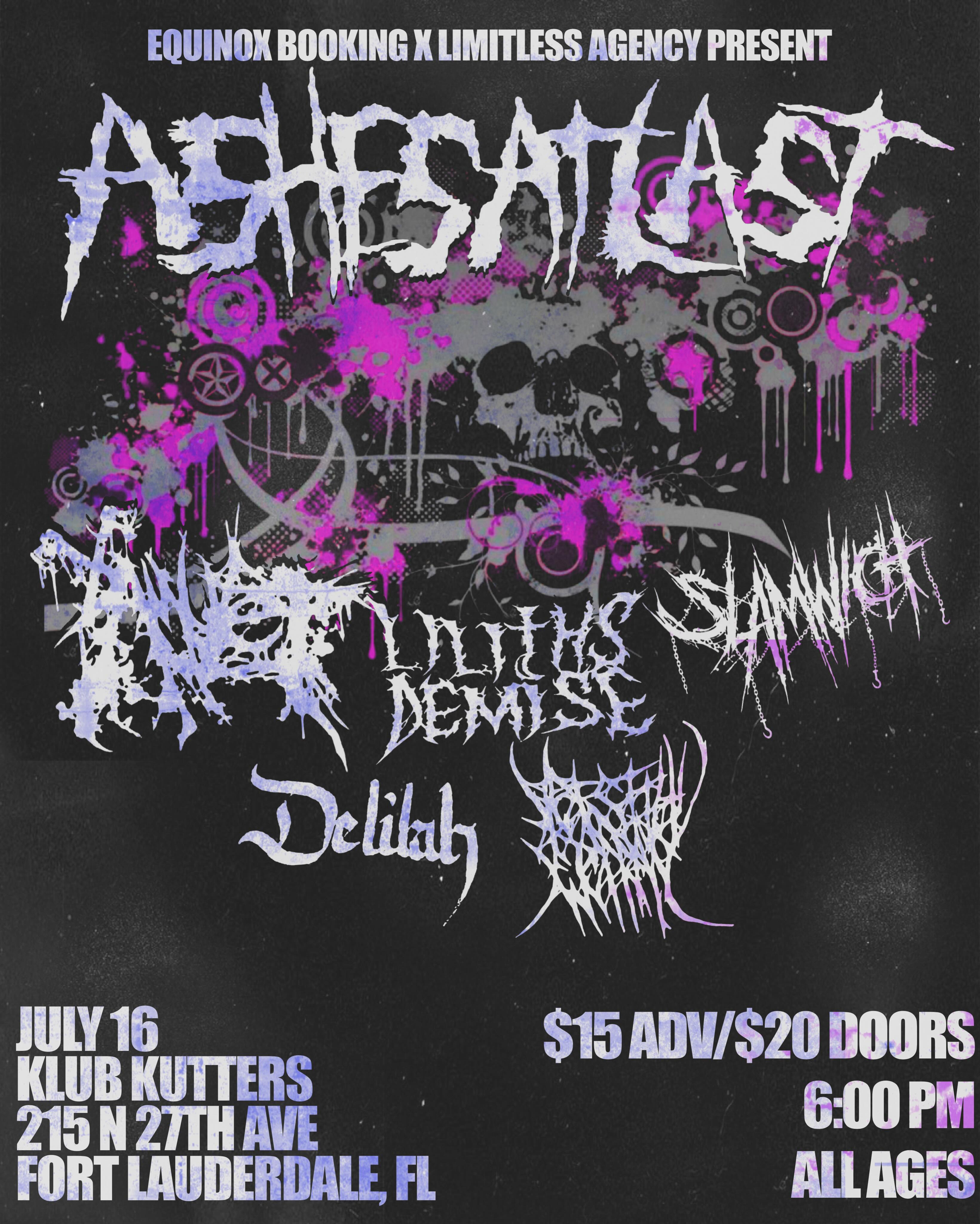 Flyer for Ashes At Last + Lilith's Demise +