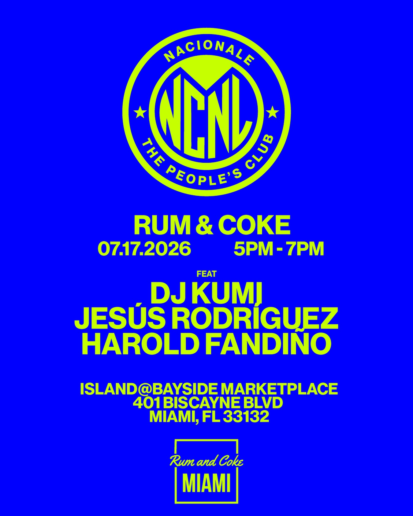 Flyer for Rum & Coke