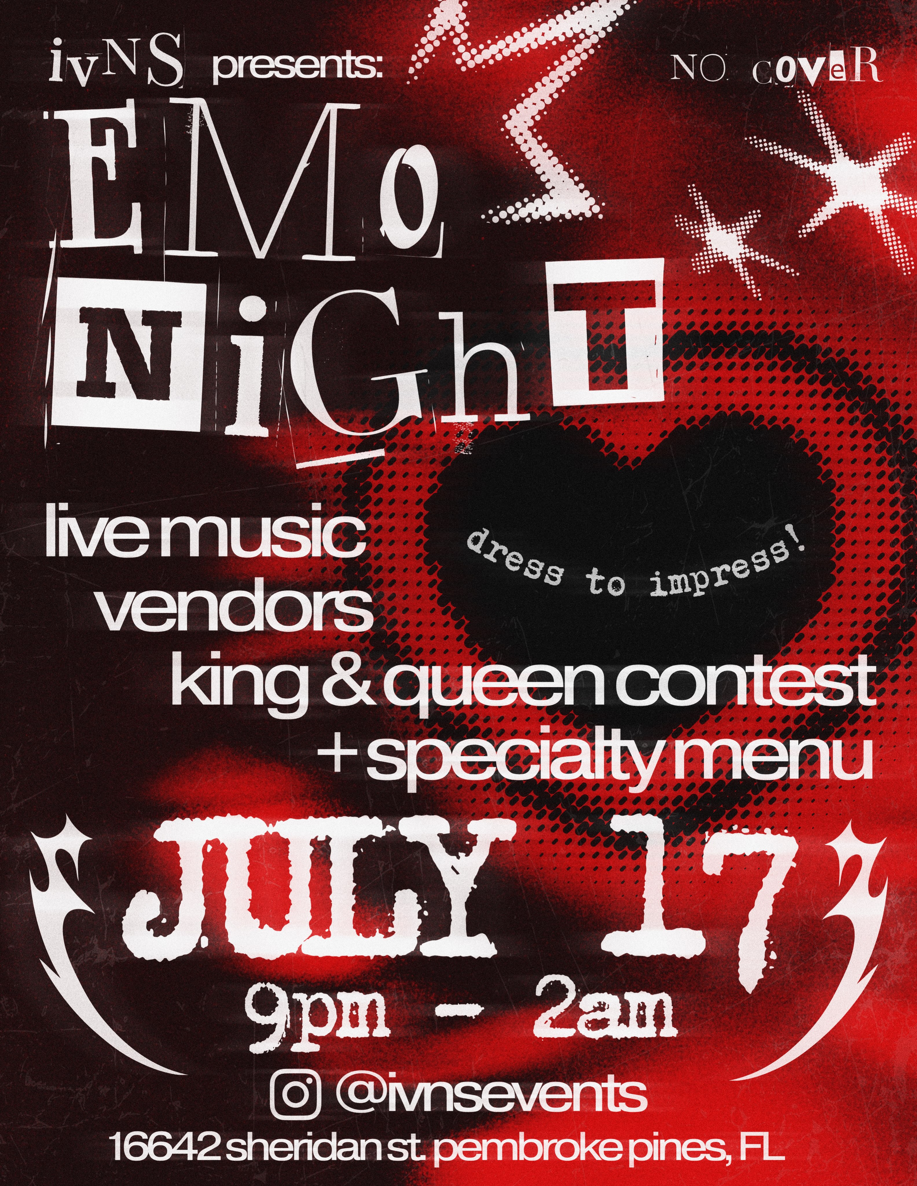 Flyer for Emo Night