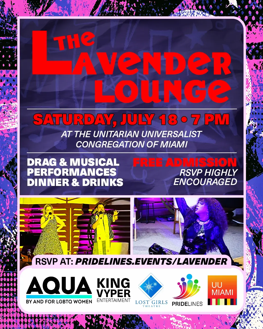 Flyer for The Lavender Lounge