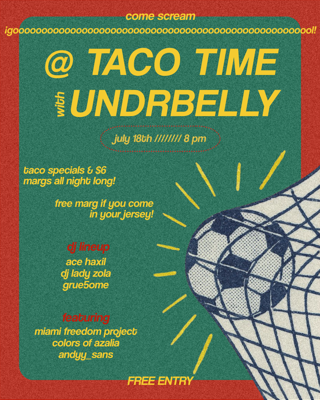 Flyer for World Cup Viewing