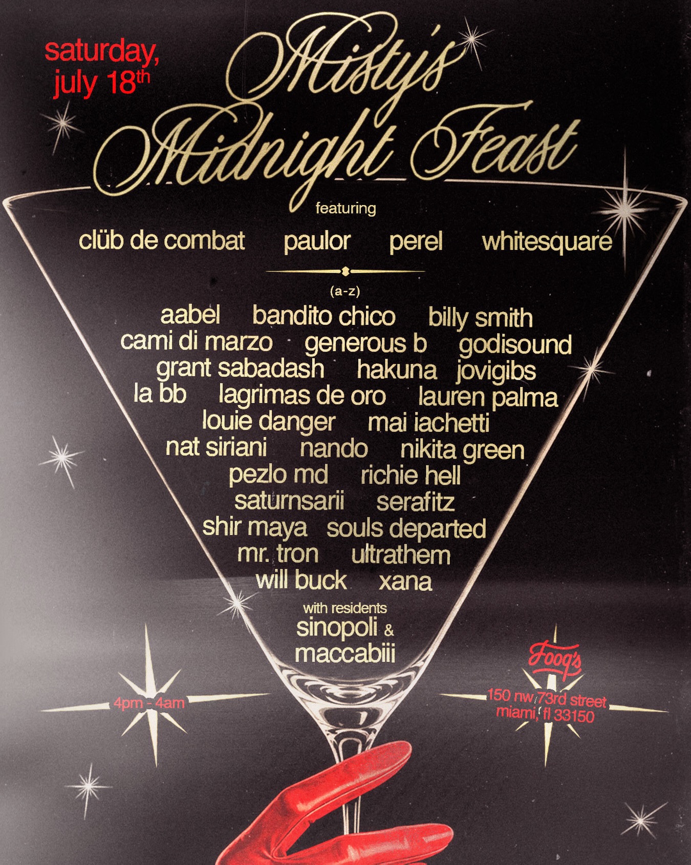 Flyer for Misty's Midnight Feast