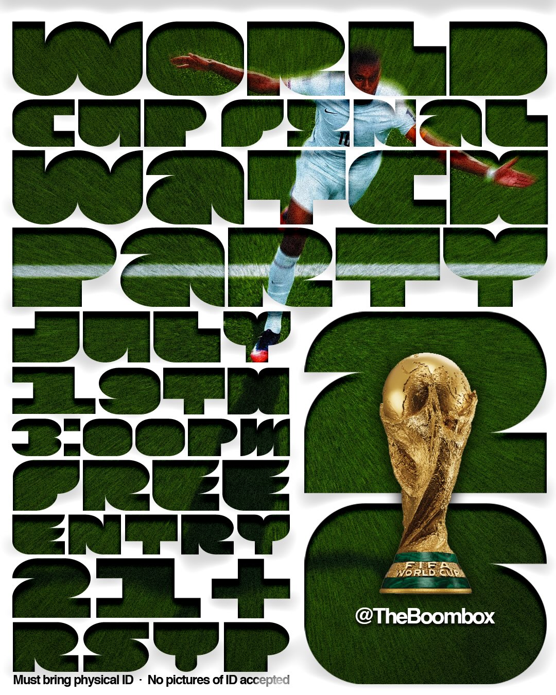 Flyer for World Cup Final Watch Party
