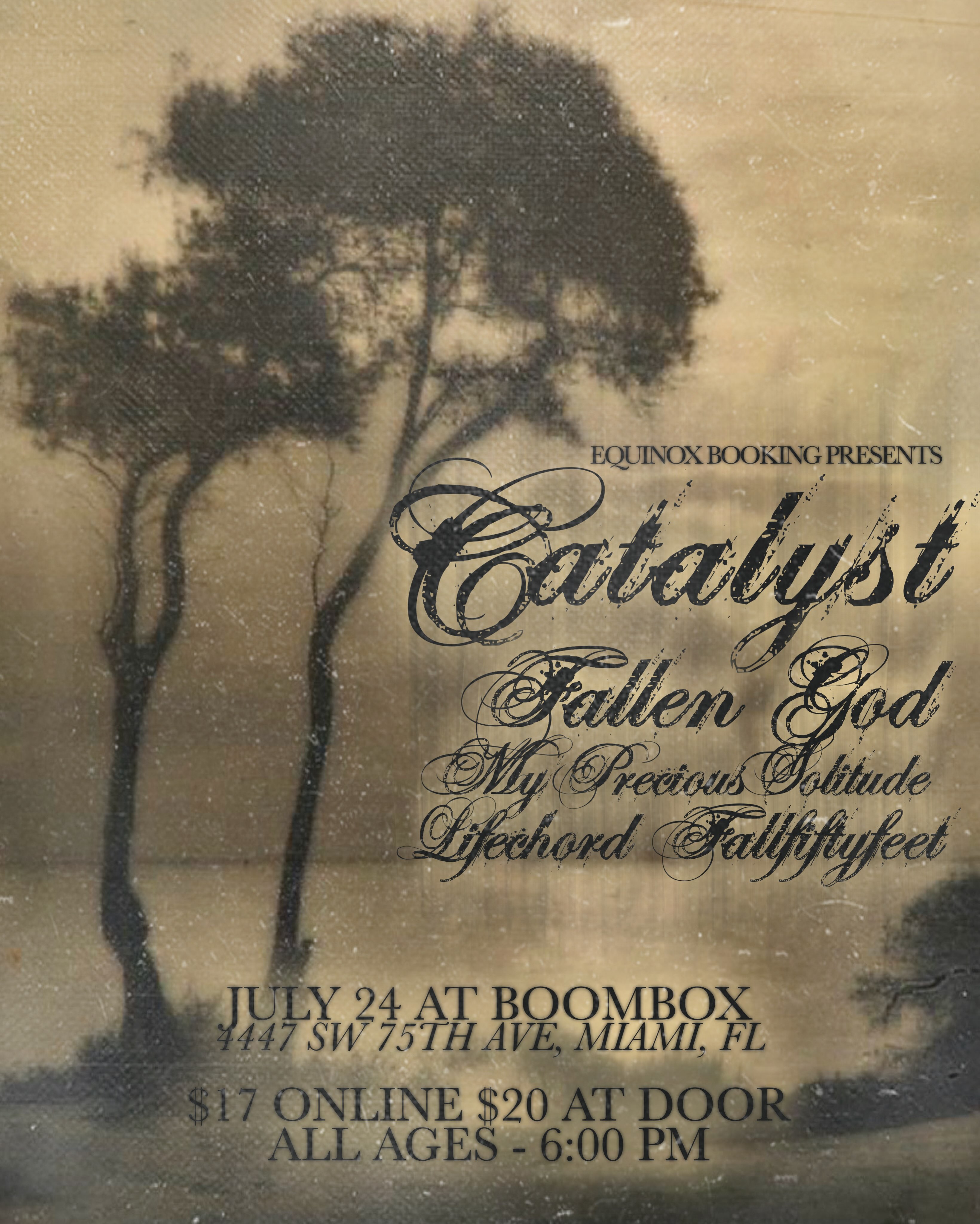 Flyer for Catalyst + Fallen God +