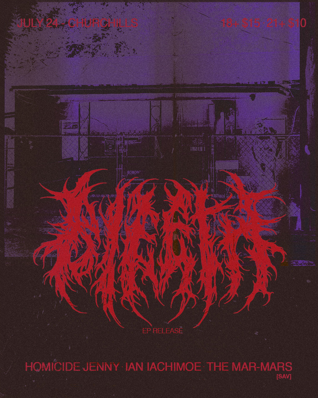Flyer for Bleeth EP Release show