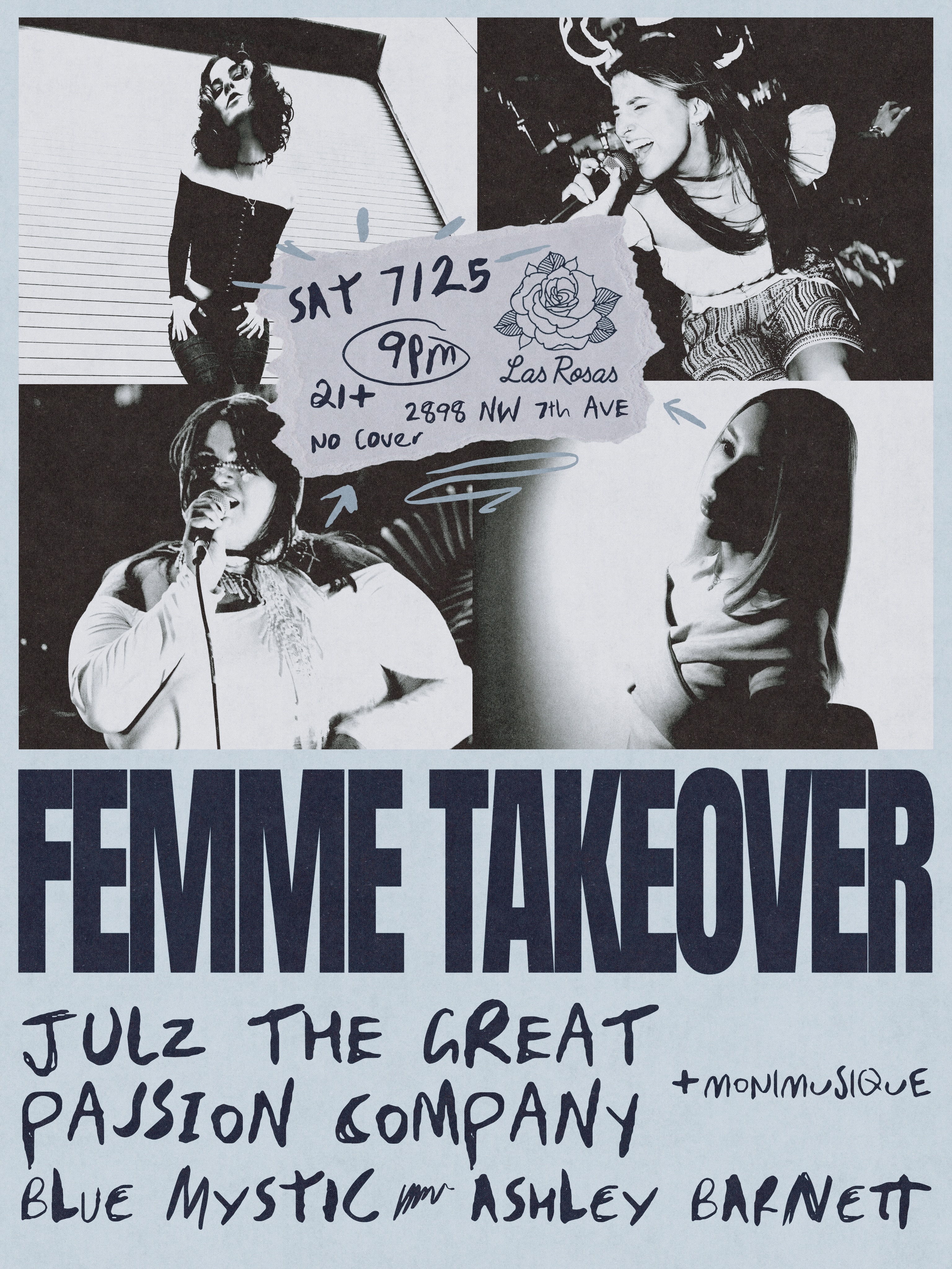 Flyer for FEMME TAKEOVER