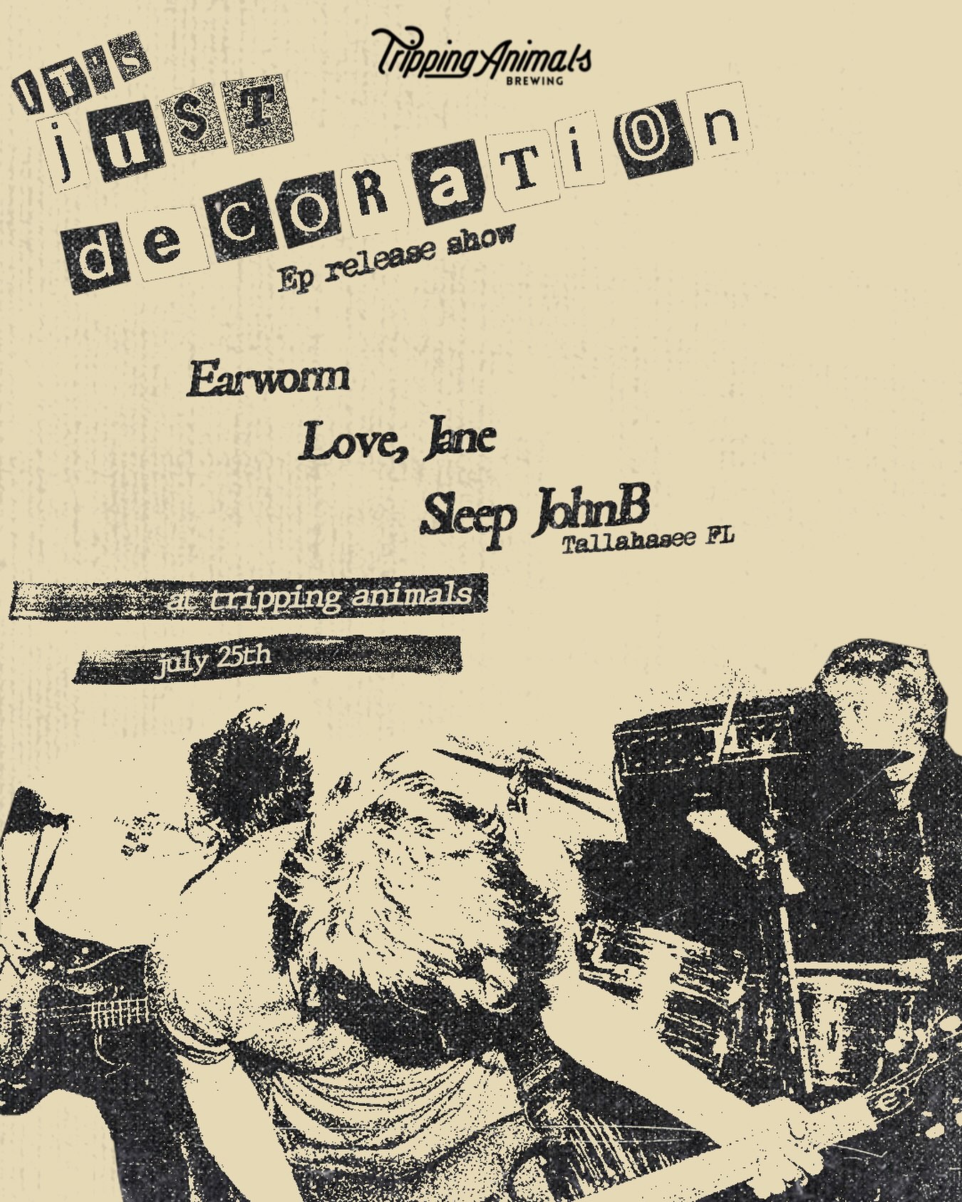 Flyer for It's Just Decoration EP Release Show