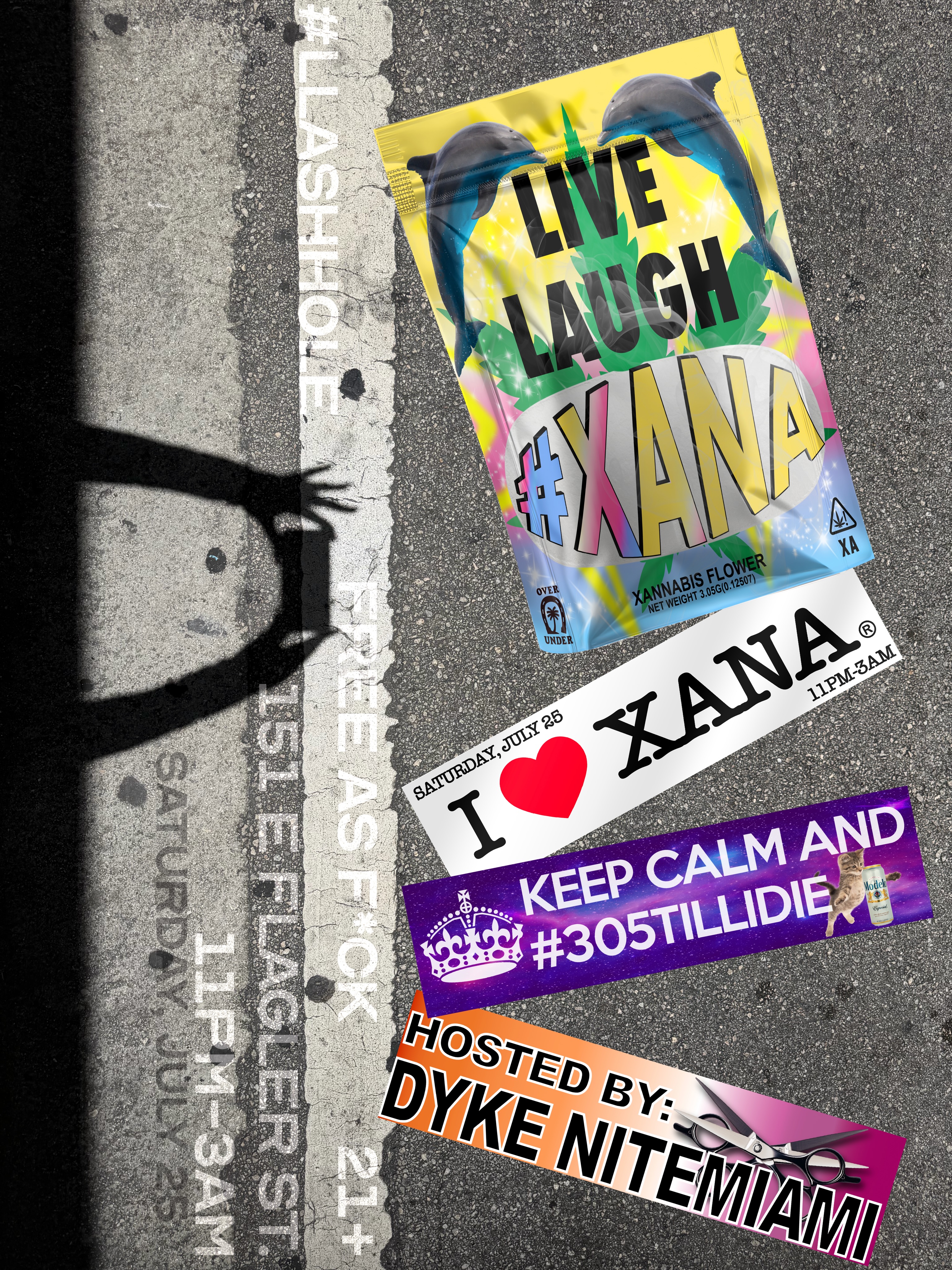 Flyer for LIVE LAUGH #XANAPILLED