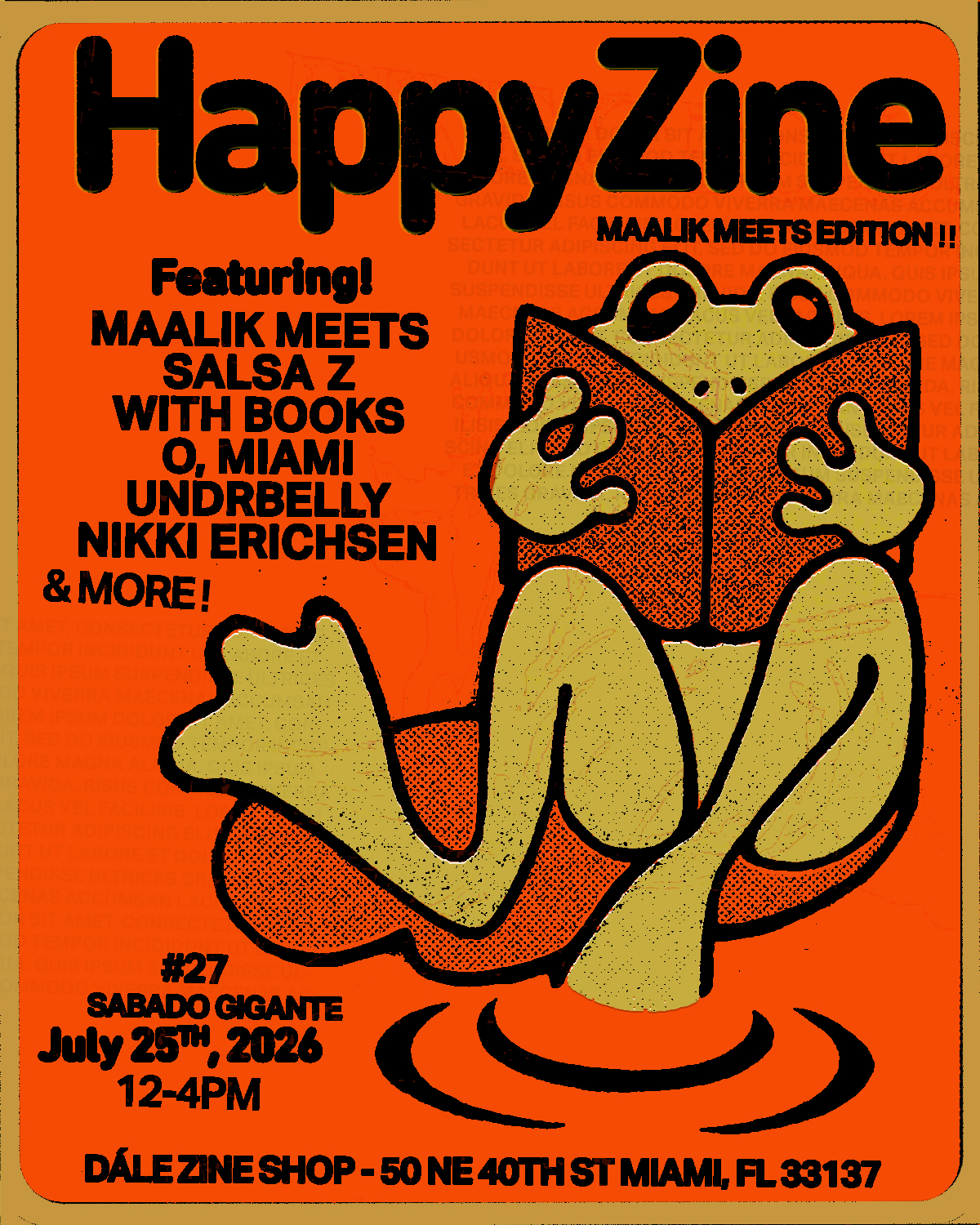 Flyer for Happy Zine