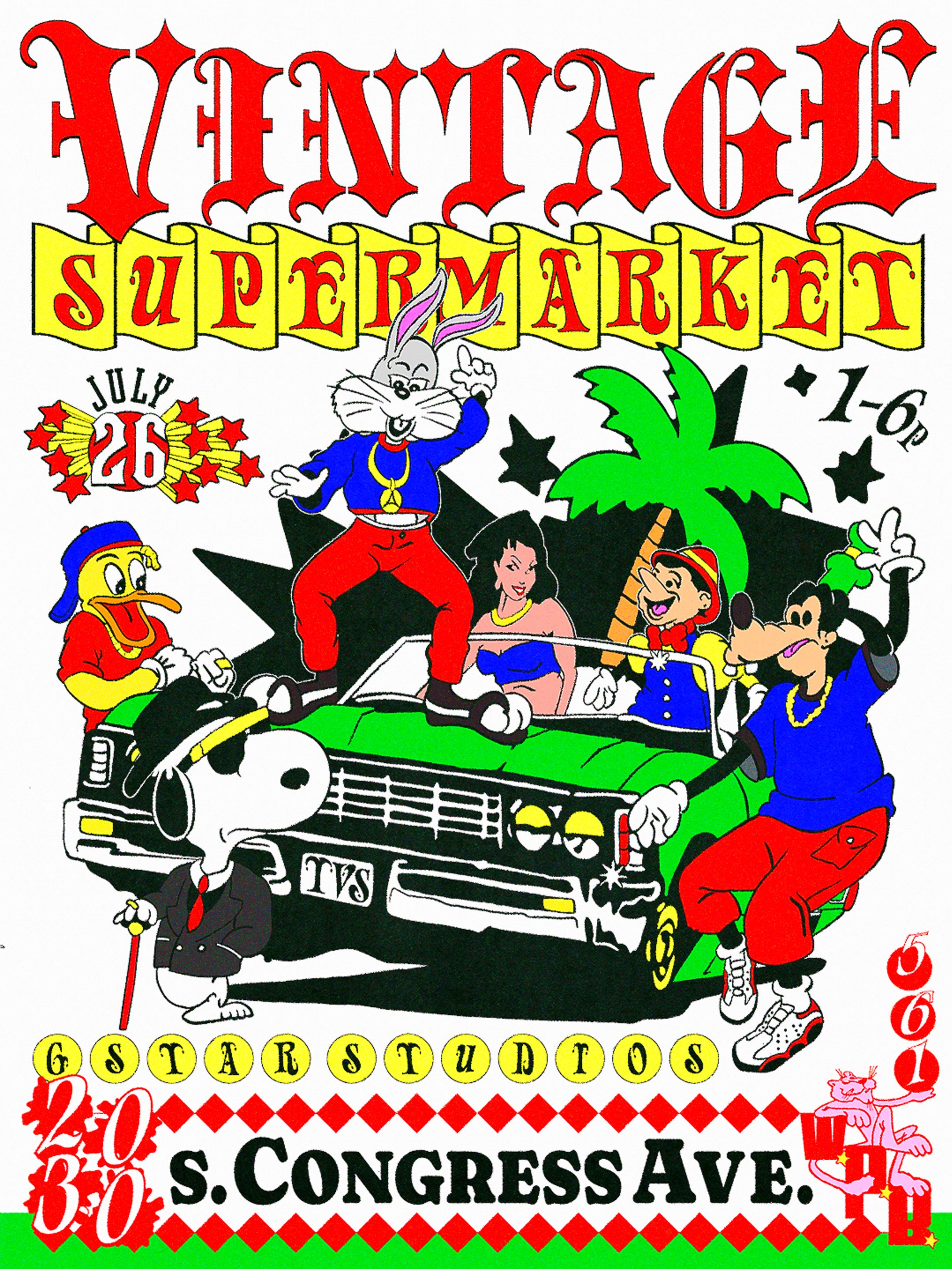 Flyer for The Vintage Supermarket