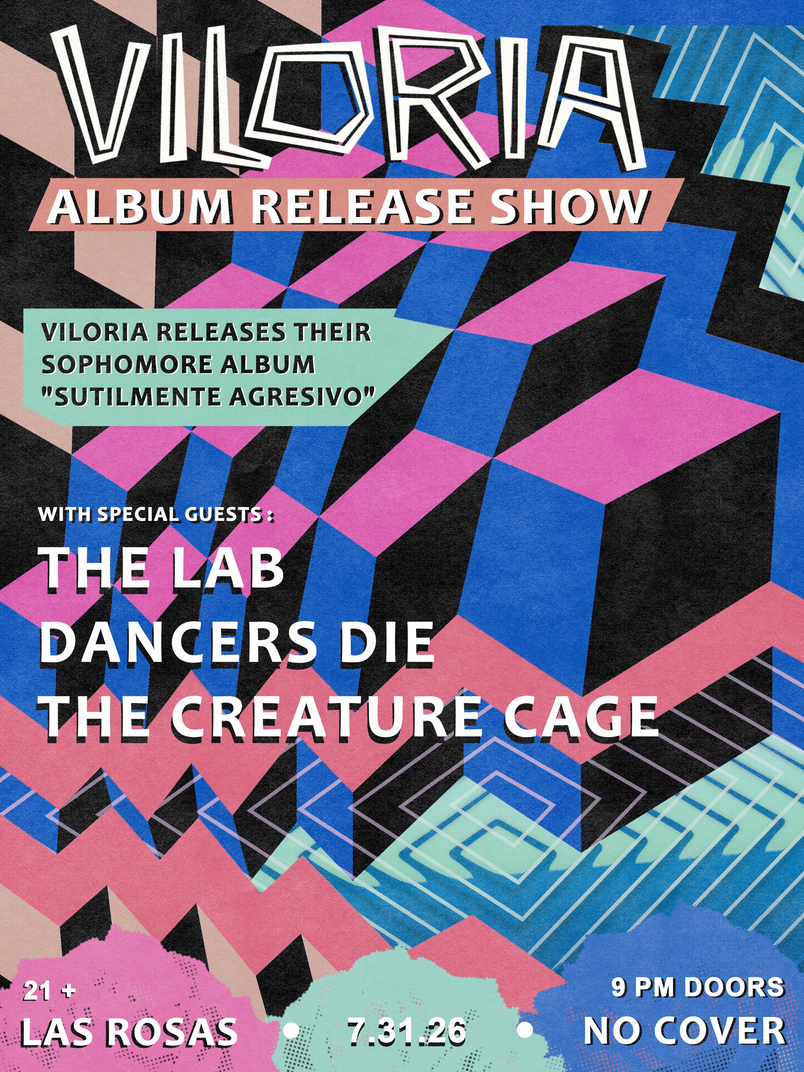 Flyer for SUTILMENTE AGRESIVO Album Release Show