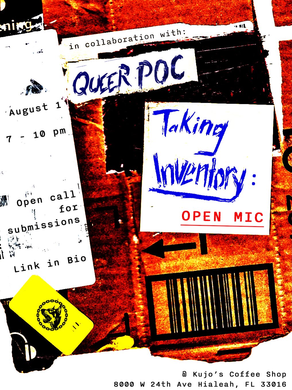 Flyer for Taking Inventory: Open Mic