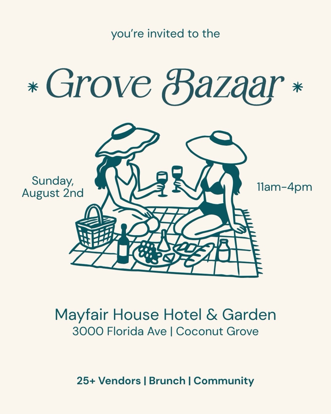 Flyer for Grove Bazaar
