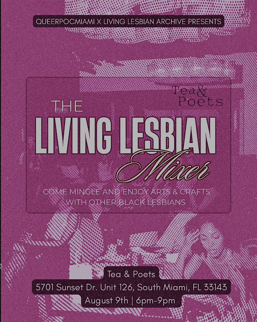 Flyer for The Living Lesbian Mixer