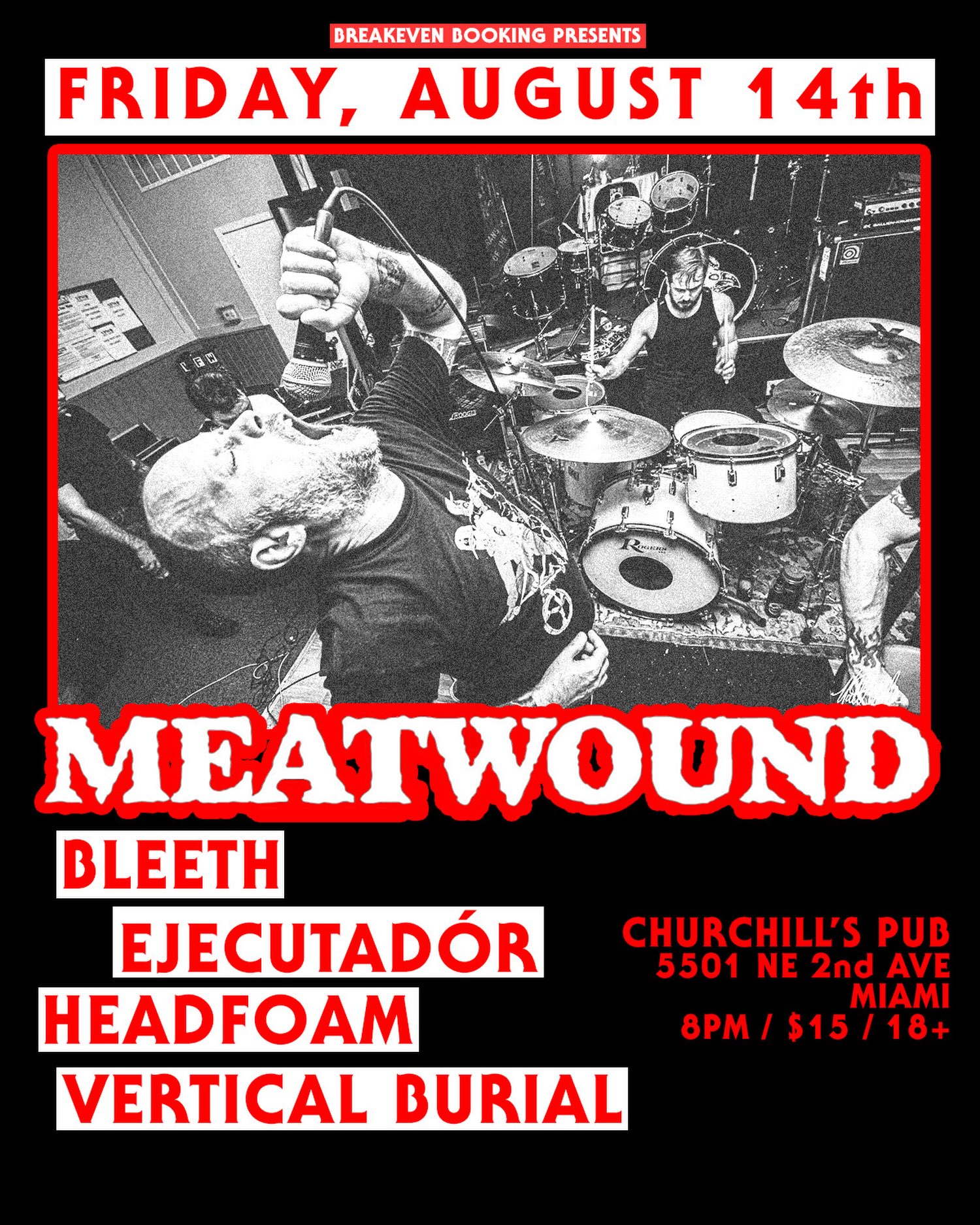 Flyer for Meatwound + Bleeth + Ejecutadór  +