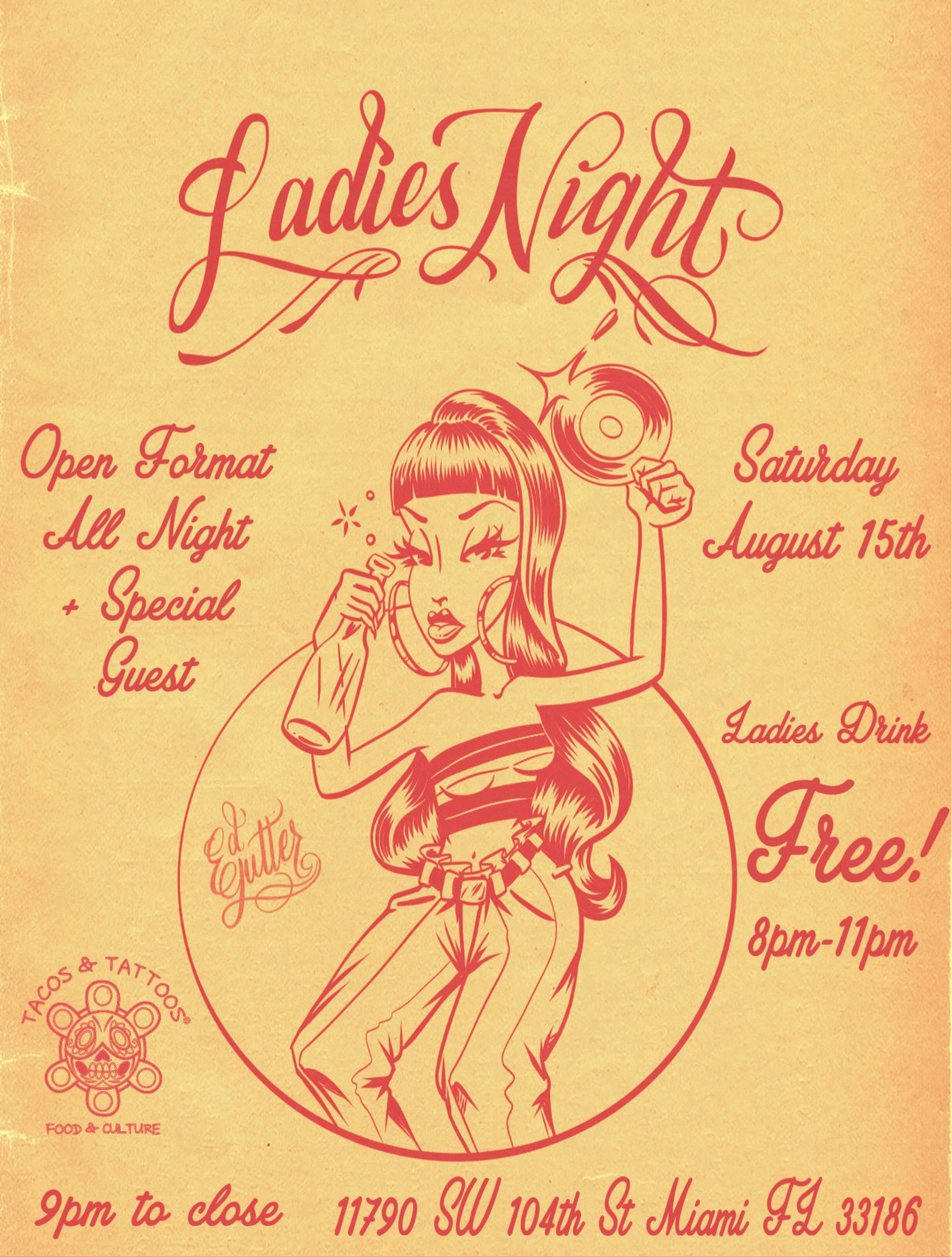 Flyer for Ladies Night