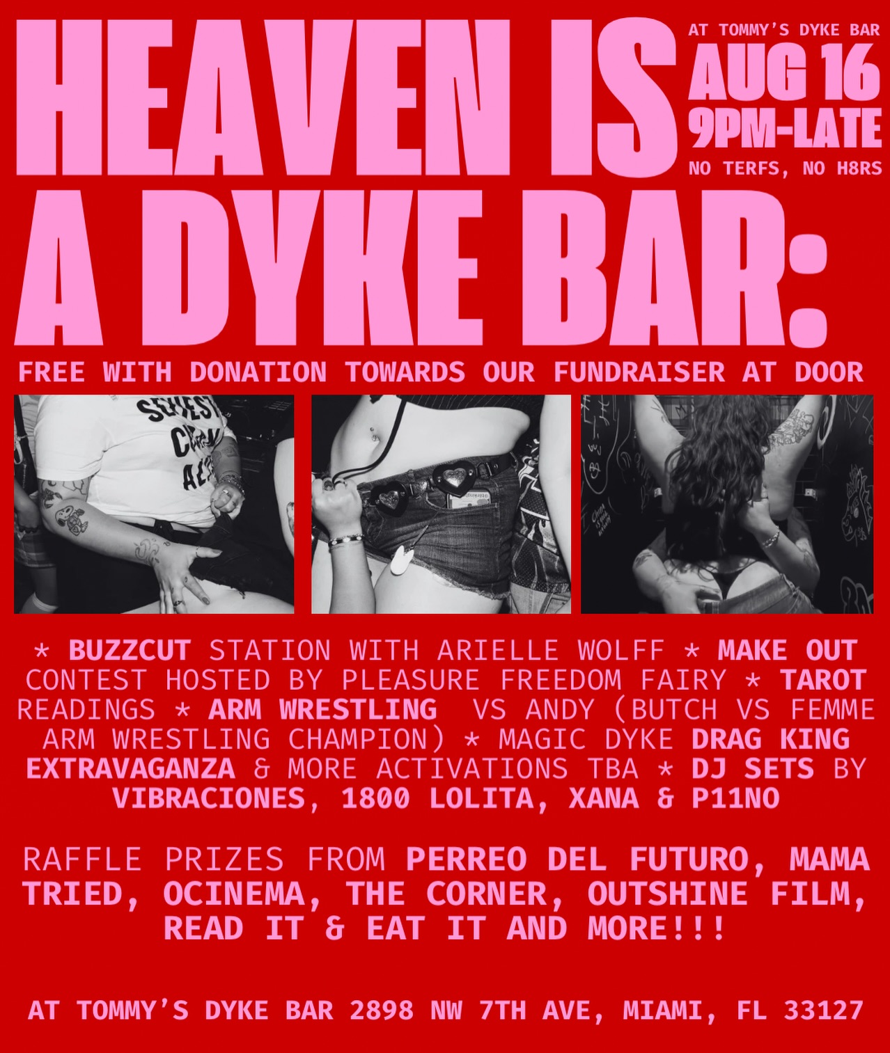 Flyer for Tommy's Dyke Bar
