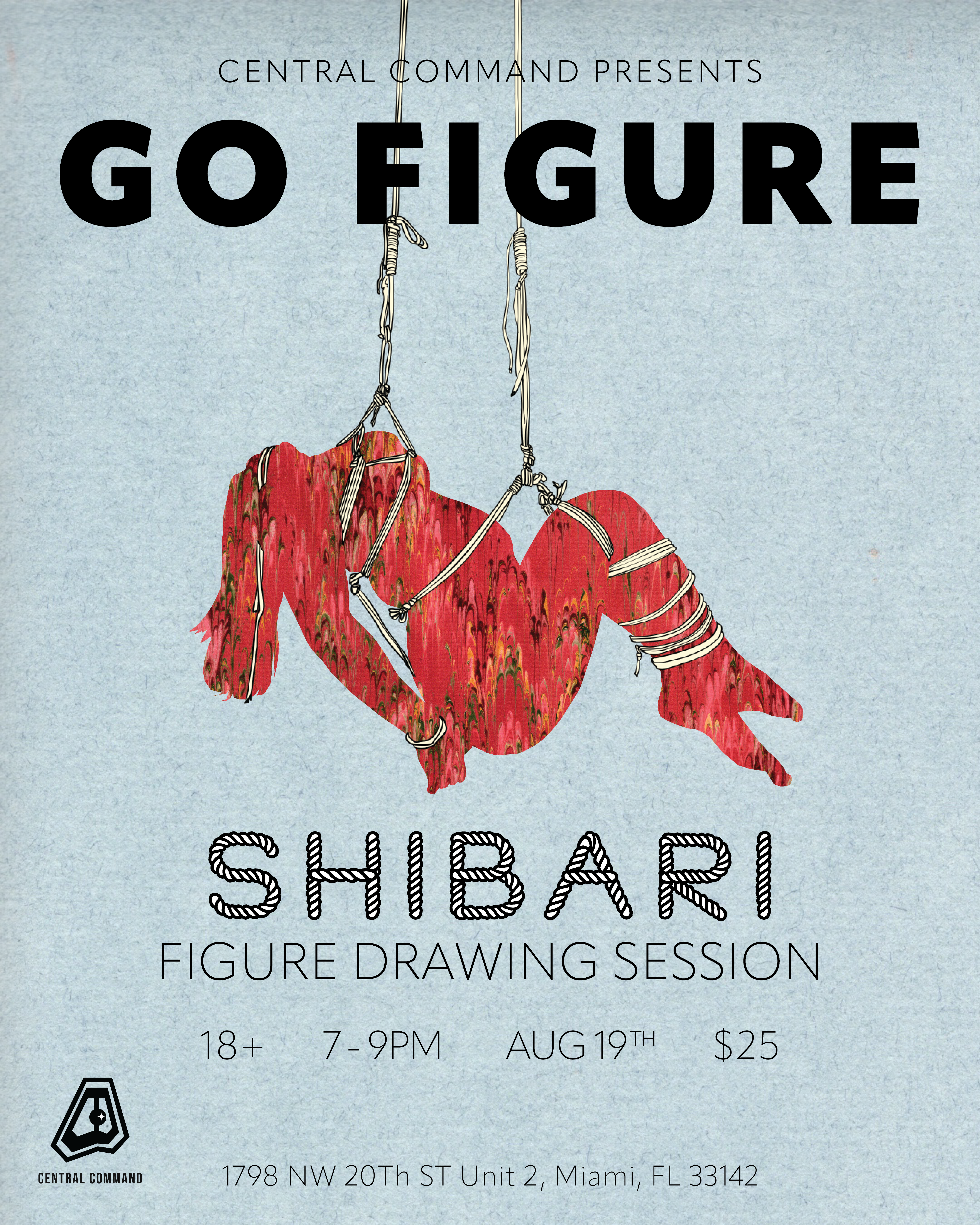 Flyer for Shibari Figure Drawing Session