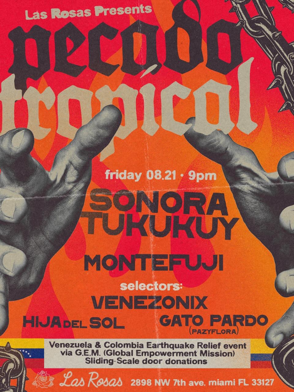 Flyer for Pecado Tropical