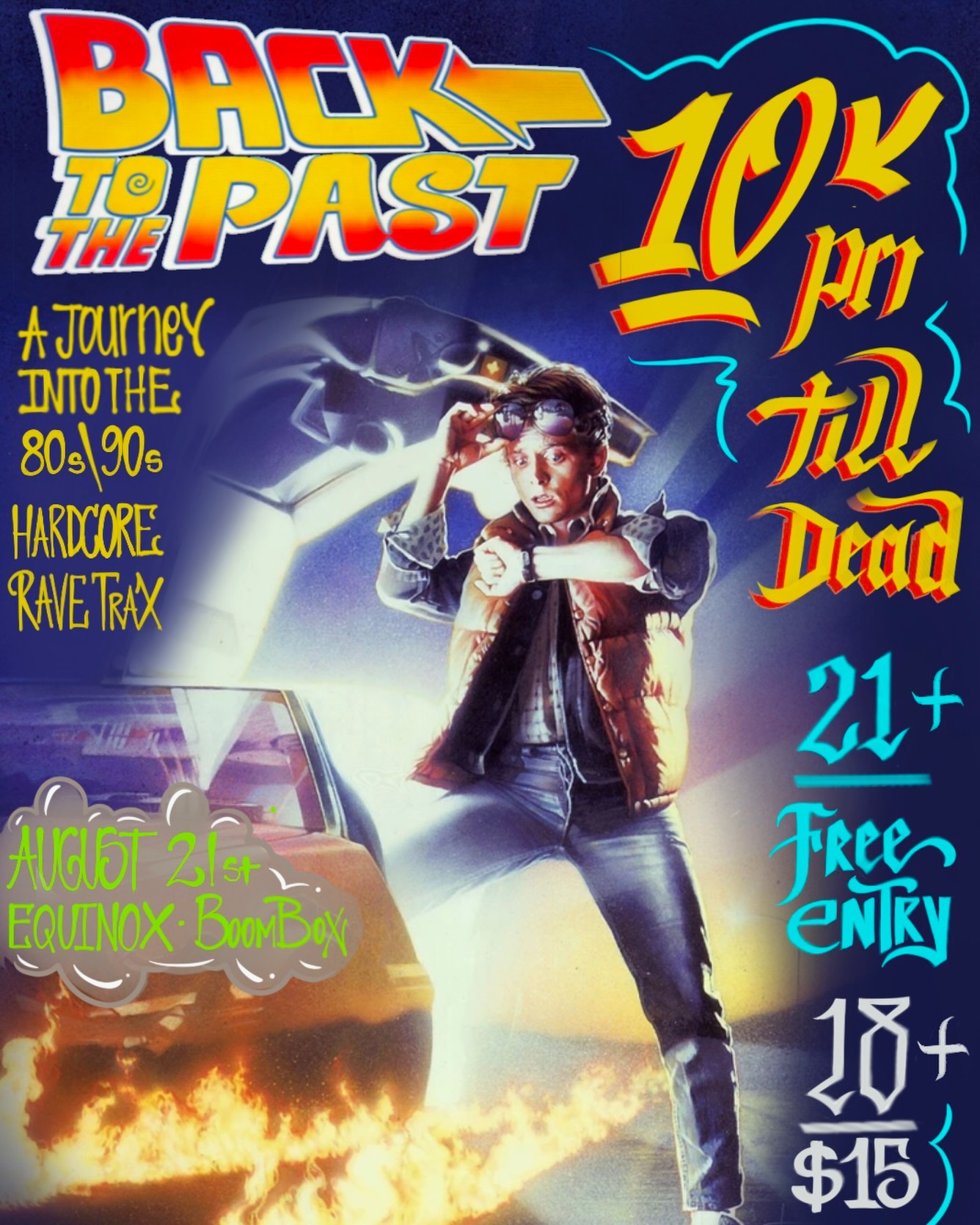 Flyer for BACK TO THE PAST