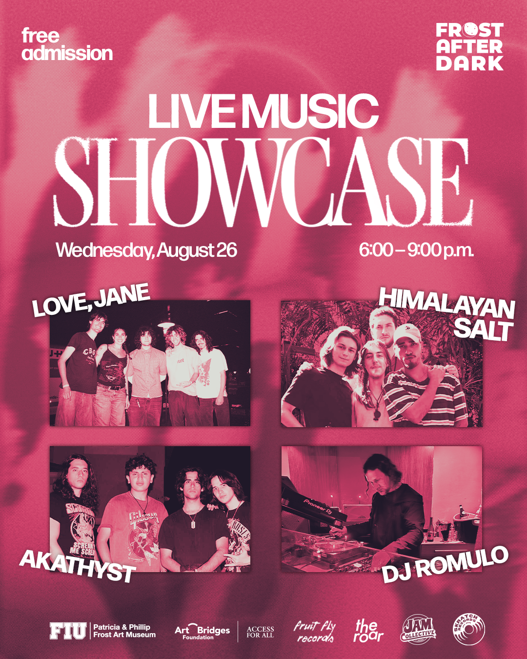 Flyer for Frost After Dark: Live Music Showcase
