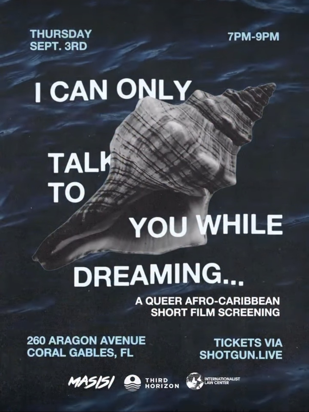 Flyer for I CAN ONLY TALK TO YOU WHILE DREAMING...