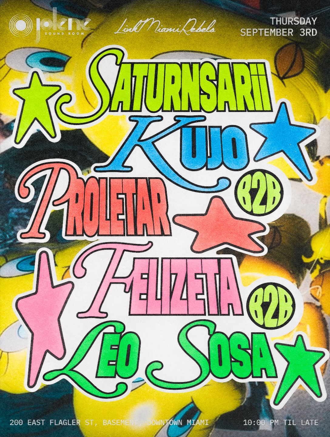 Flyer for Saturnsarii + Kujo b2b Proletar +