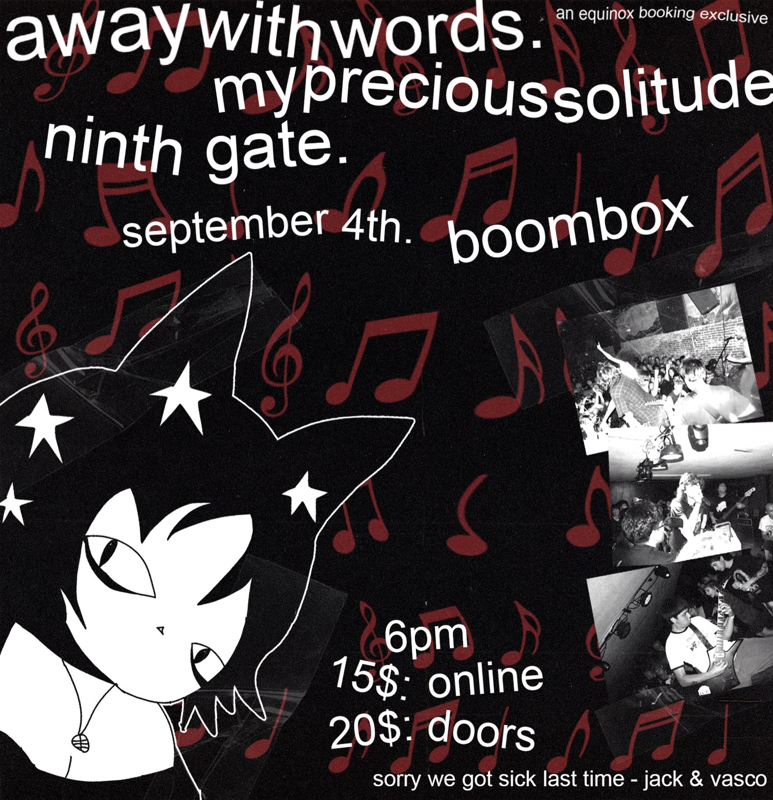 Flyer for away with words + ninth gate +