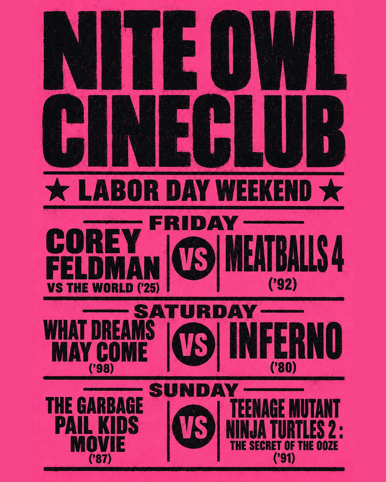 Flyer for What Dreams May Come ('98) / Inferno ('80) - DOUBLE FEATURE