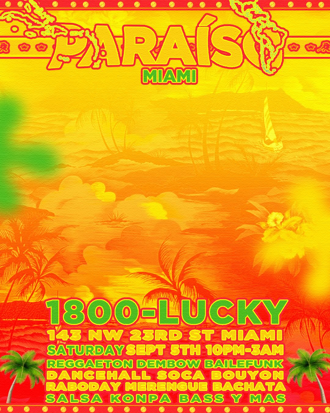 Flyer for PARAÍSO MIAMI