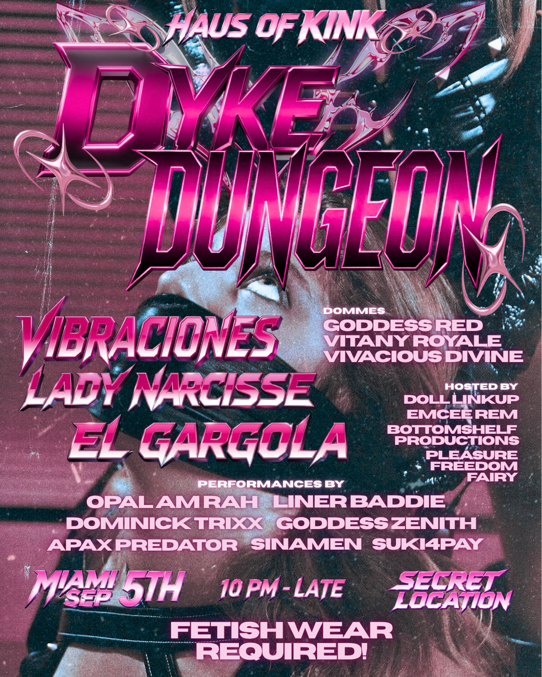 Flyer for Haus Of Kink: Dyke Dungeon