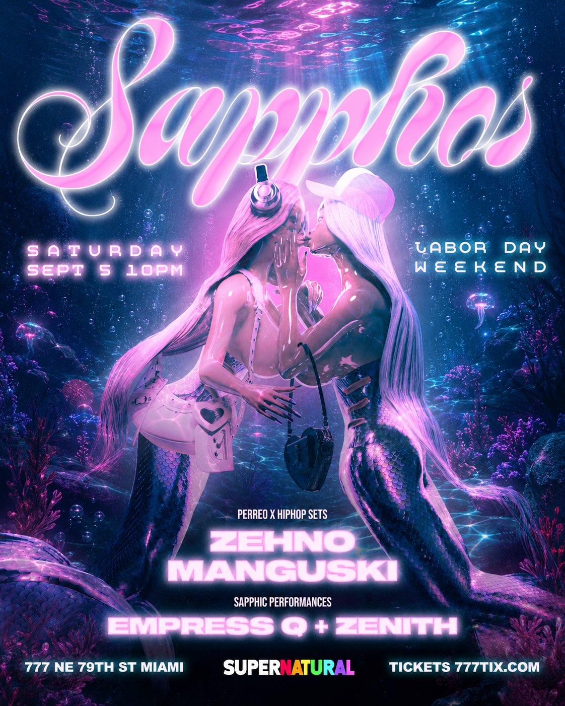 Flyer for Sapphos: Labor Day Weekend