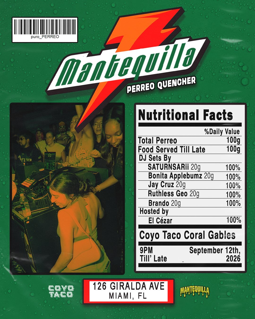 Flyer for Mantequilla: Perreo Quencher