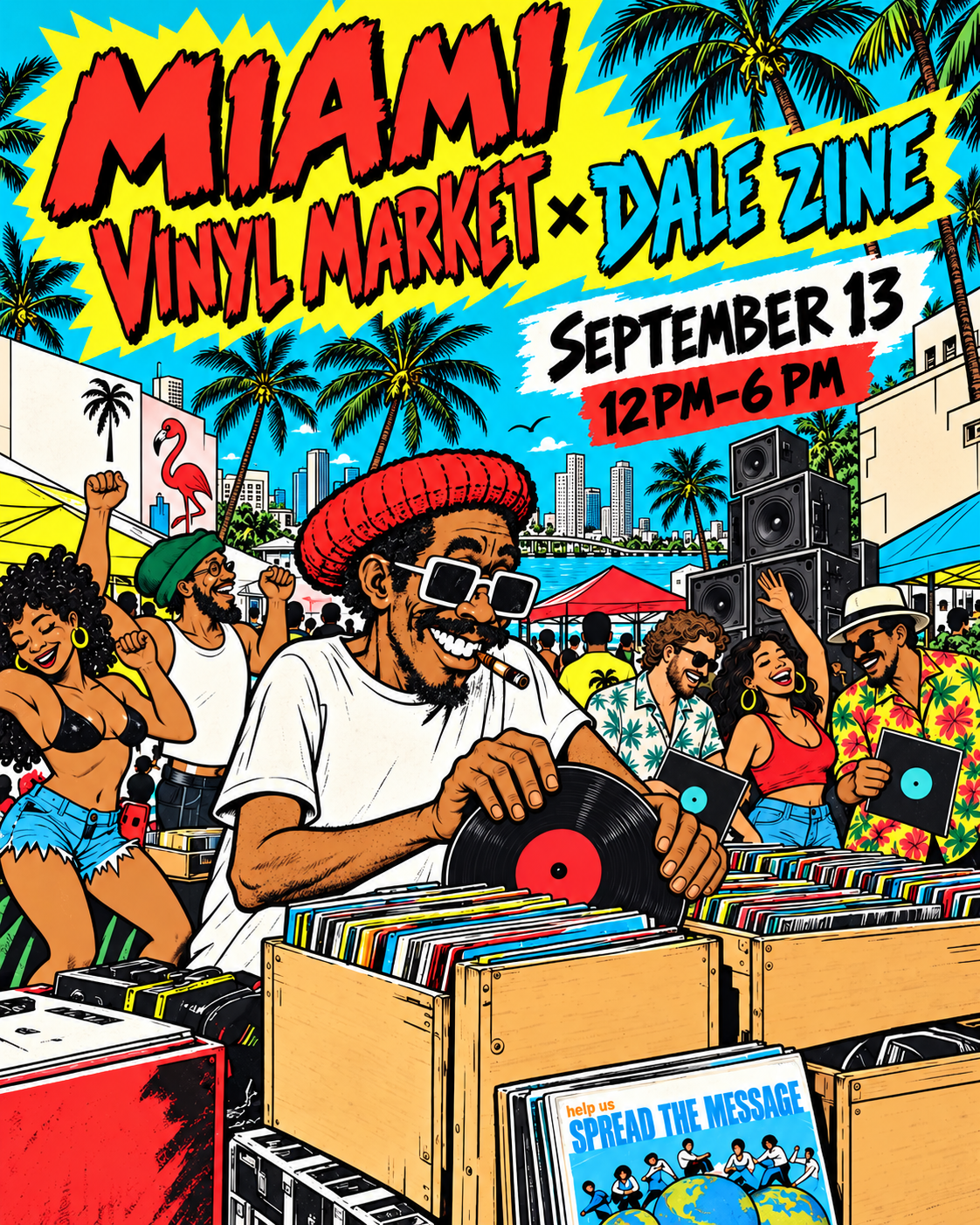 Flyer for Miami Vinyl Market