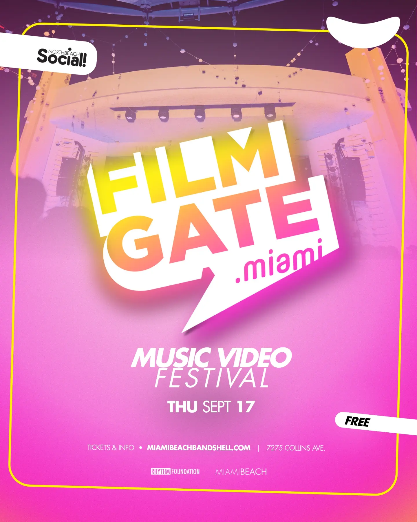 Flyer for FilmGate Music Videos Festival 2026